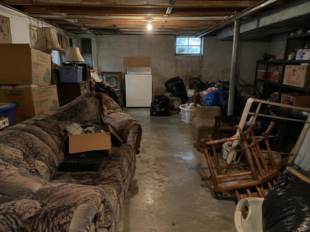 Basement clean out before